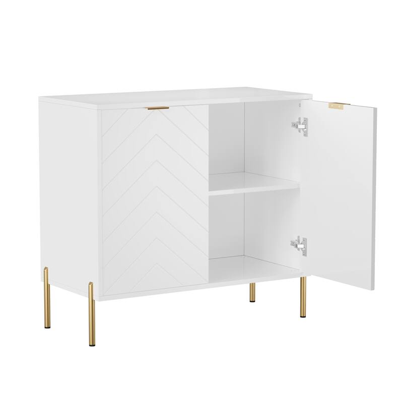 Clihome 2-Door Storage Media Accent Buffet Sideboard