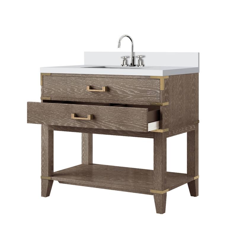 Norwalk Bath Vanity Quartz Top, Sink and Faucet