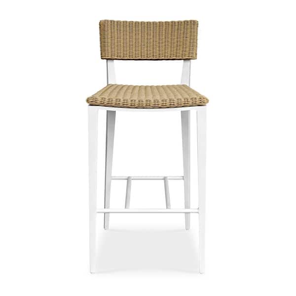 slide 2 of 15, Uttermost Calbas White Outdoor Stool 22.6" W x 19.75" D x 38.1" H