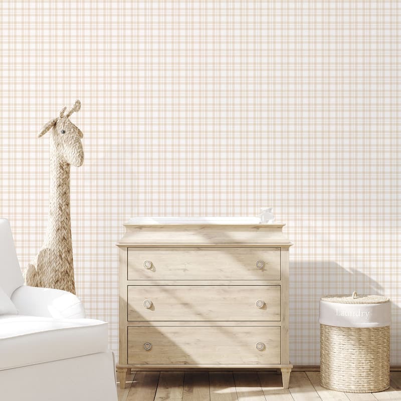 Galerie Wallcoverings Tiny Tots 2 Plaid Non-woven Matte Wallpaper Roll