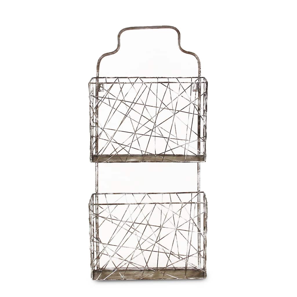 Silver Metal Wall Hanging Metal Organizer