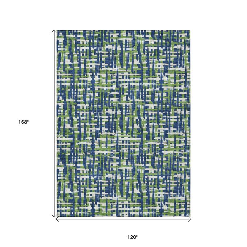 HomeRoots Abstract Transitional Rectangle Outdoor Rug