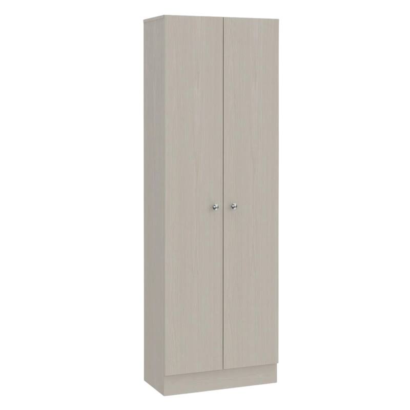 HomeRoots 71" Light Gray Wood Pantry Or Storage Closet - 23.6' X '70.8' X '11.8