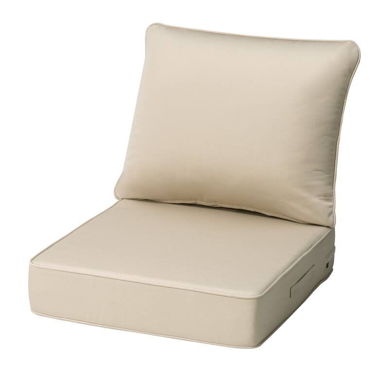 24 x 24 x 5.5 in Outdoor Patio Seat Sunbrella Fabric Cushion Set - CanvasAntiqueBeige - 1PC