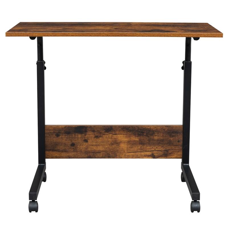 Rolling & Height adjustable Side Table,Modern End Table