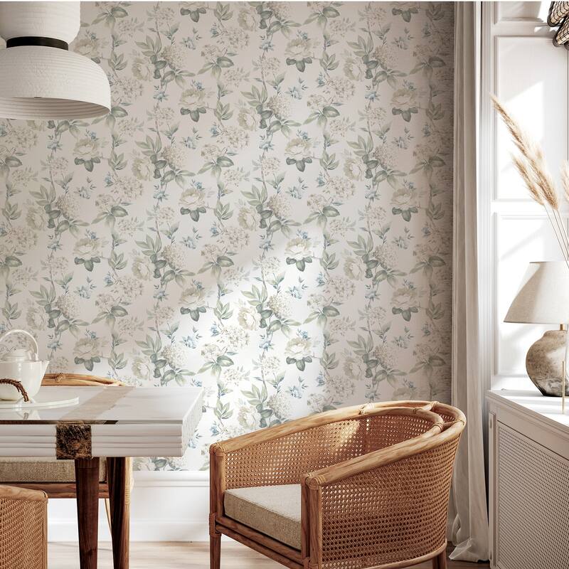 Arthouse Atley Light Green Floral Wallpaper