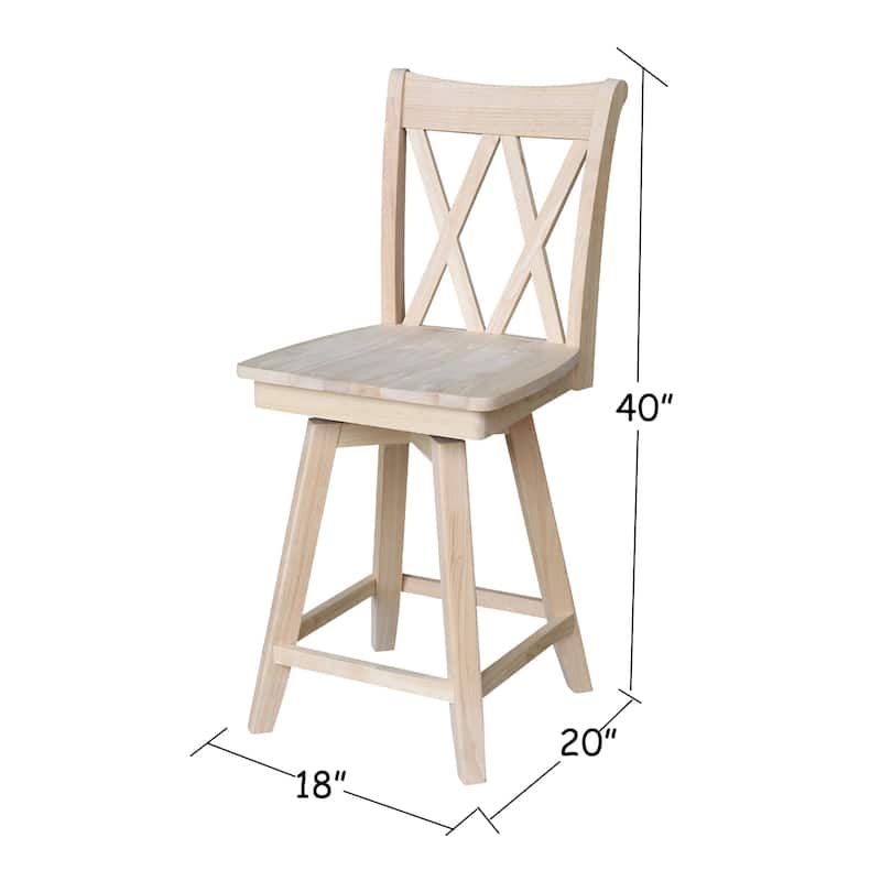 Double "X" Back Stool with Swivel Seat