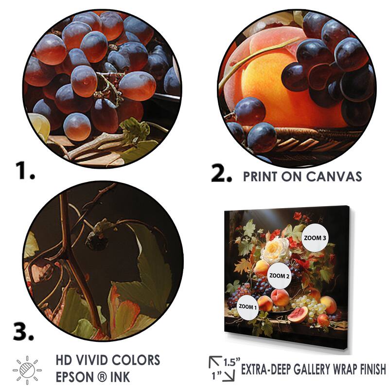 Designart "Symphony Colors Culinary Symphony Fruit" Fruits Wall Art