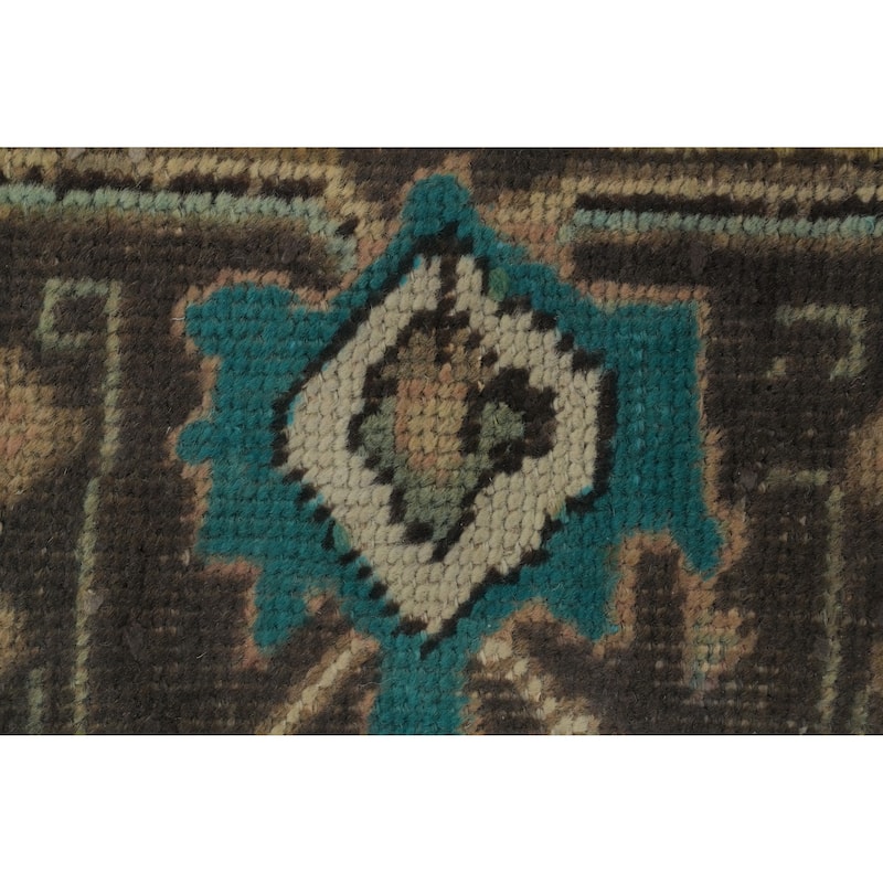 Hand Knotted Oriental 100% Wool Carpet Traditional Floral Oranges & Rust Tabriz Area Rug - 9' 2'' X 6' 2''