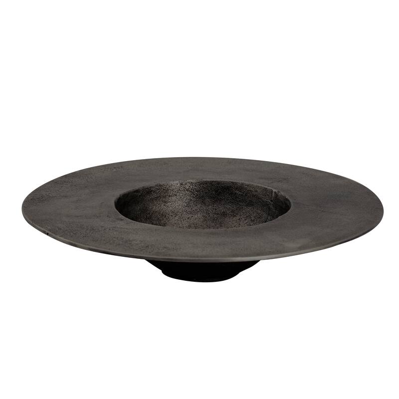 Elk Home Barish Black Finish Metal 16 Inch Wide Plate