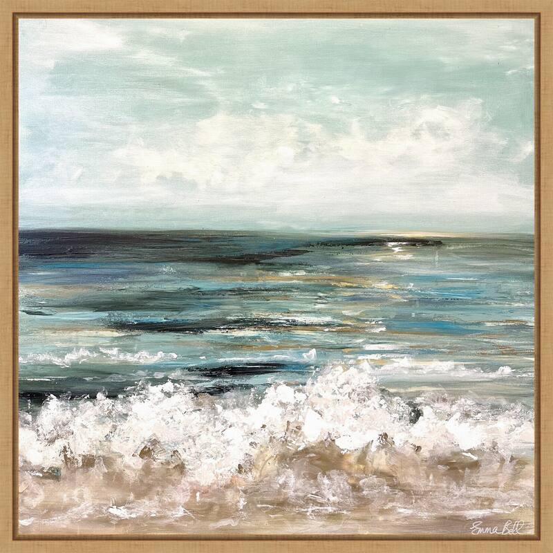 Cloudy Seascape I by Emma Bell Framed Canvas Wall Art Print