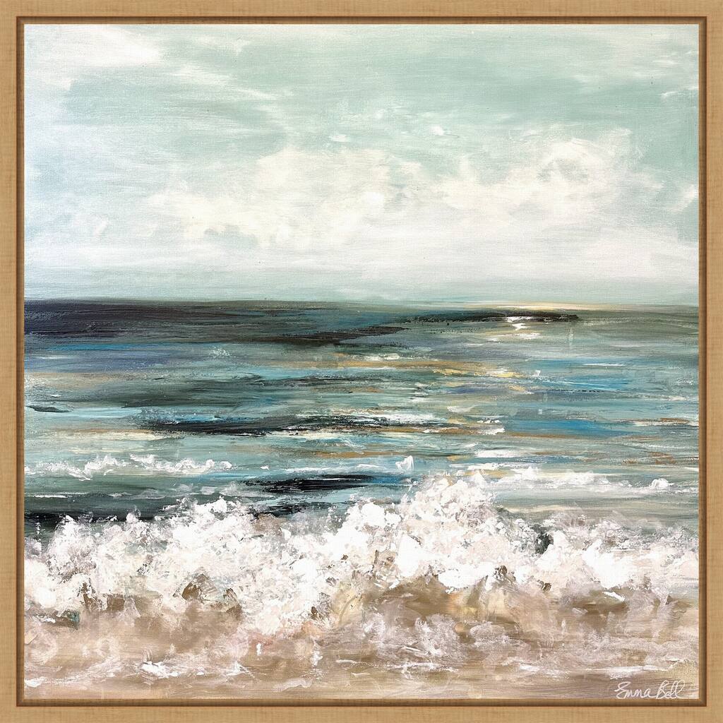 Cloudy Seascape I by Emma Bell Framed Canvas Wall Art Print