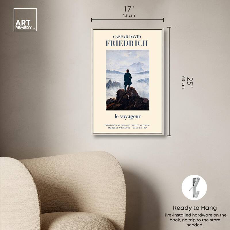 Wanderer in a Sea of Mist Canvas by Art Remedy