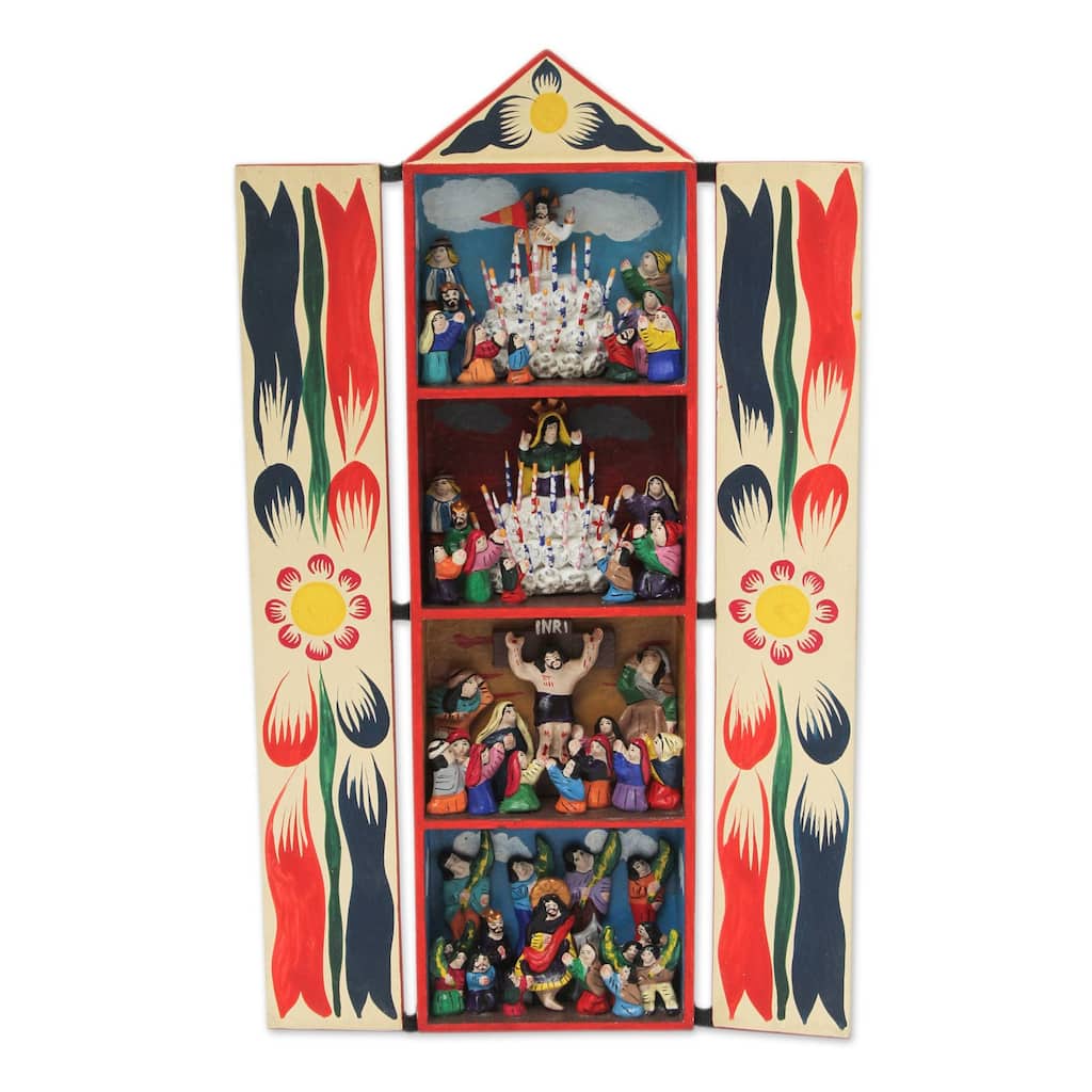 Handmade Holy Week Wood Retablo (Peru)