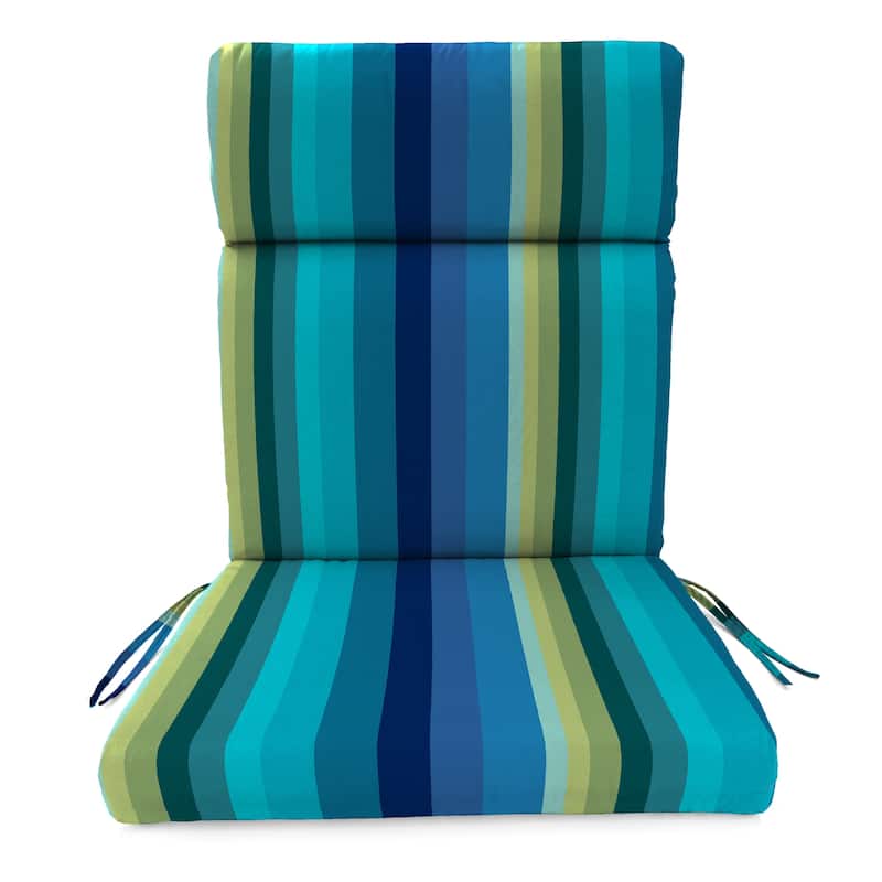 22" x 44" Outdoor Chair Cushion with Ties and Loop - 44'' L x 22'' W x 4'' H
