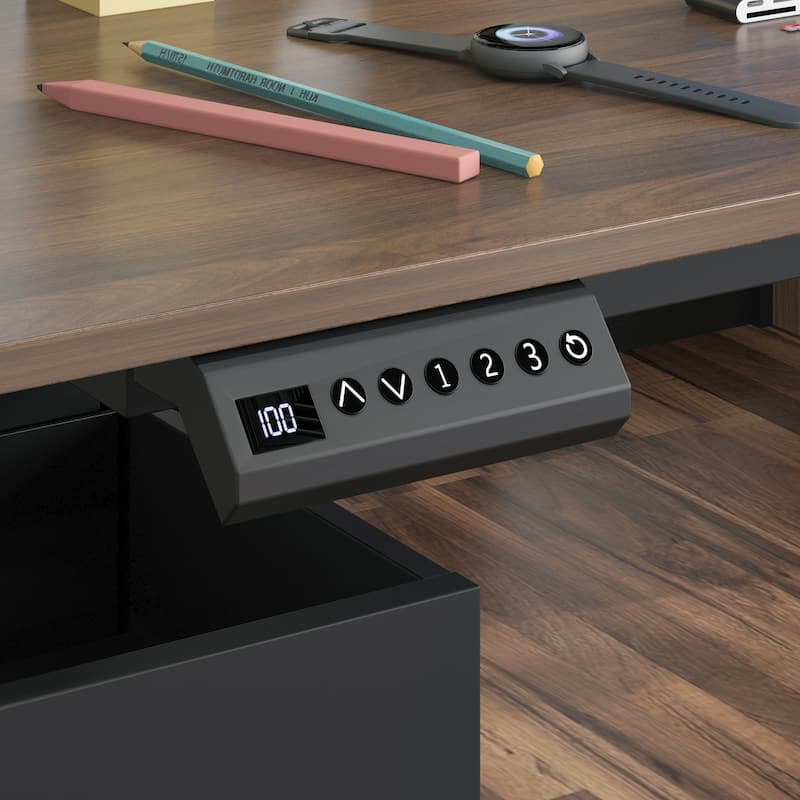 Sit-to-Stand Desk Spacious and Sturdy with Adjustable Height Feature