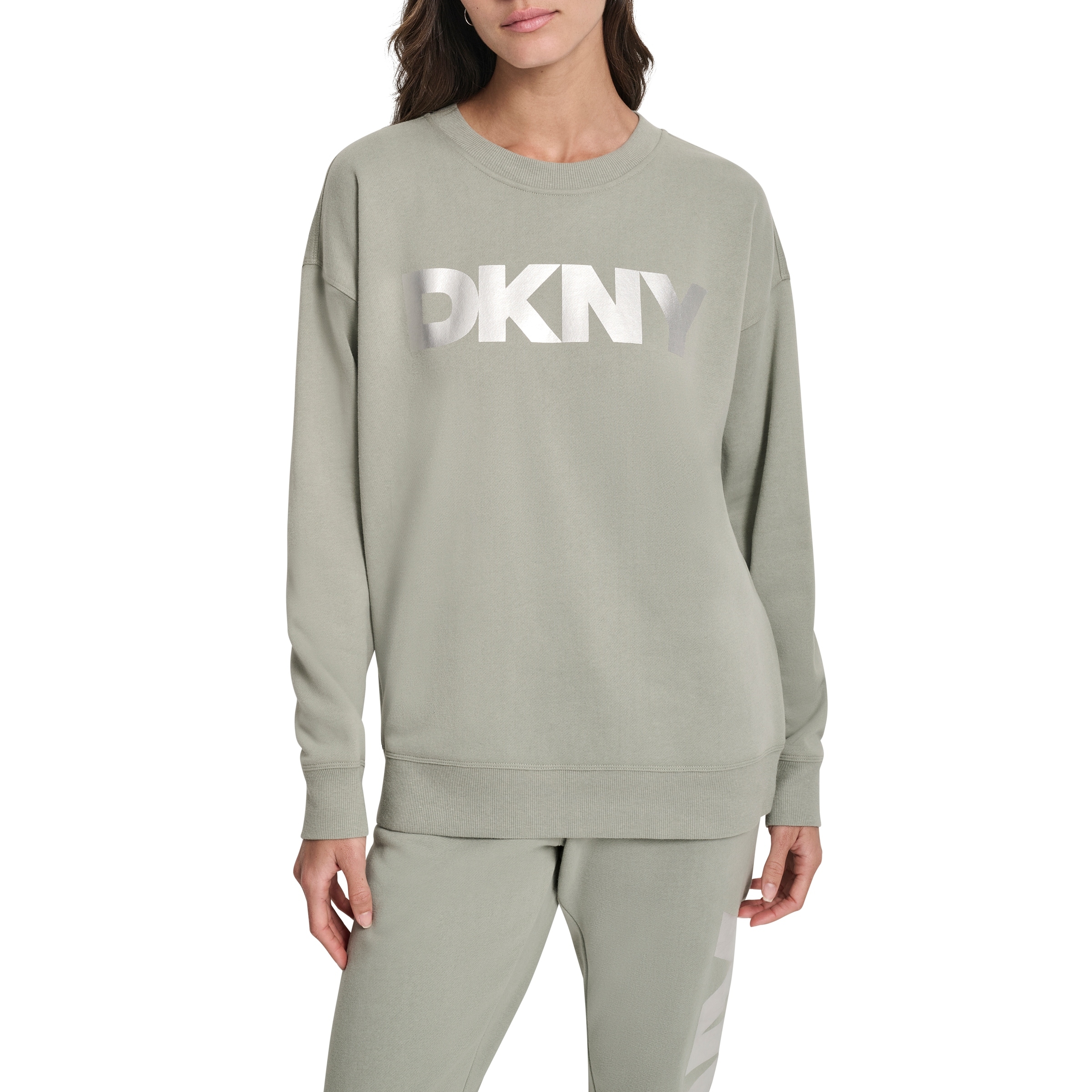 スウェット DKNY LOGO P CREW NECK SWEAT  BIG SIZE Dkny-Sport-Longline-Crew-Neck-