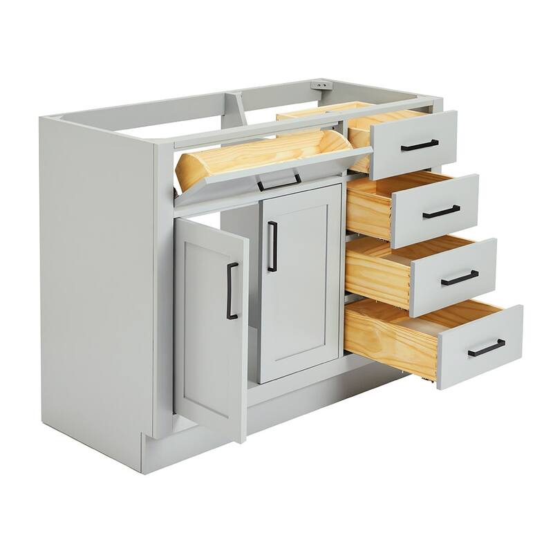 Ariel T042S-L-BC Hepburn 42" Single Free Standing Vanity Cabinet Only