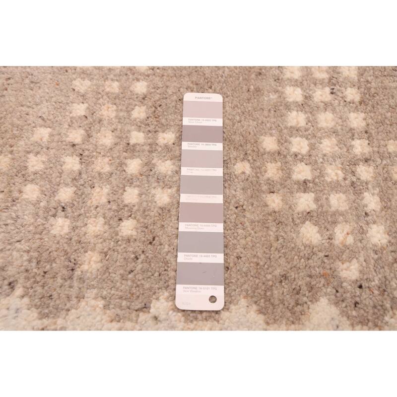 ECARPETGALLERY Hand-knotted Tangier Grey Wool Rug - 5'1 x 8'0