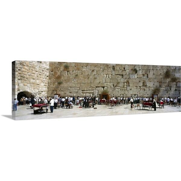Shop Crowd Praying In Front Of A Stone Wall Wailing Wall