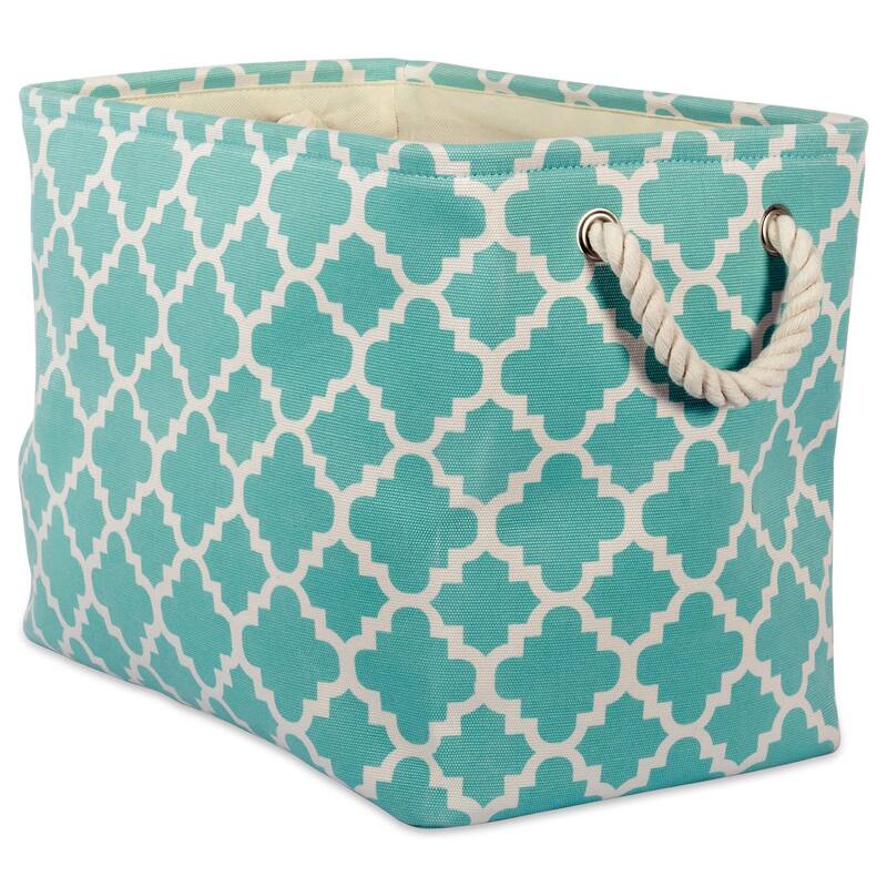 DII Lattice Decorative Storage Bin - Medium - Aqua