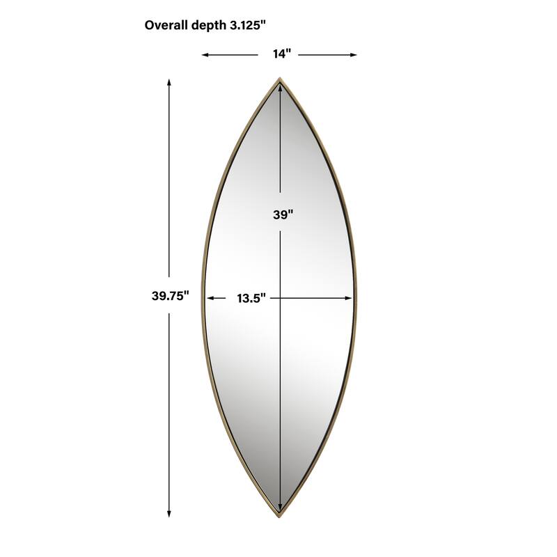 Uttermost Ellipse Gold Mirror - 14 W X 39.75 H X 3.125 D (in)