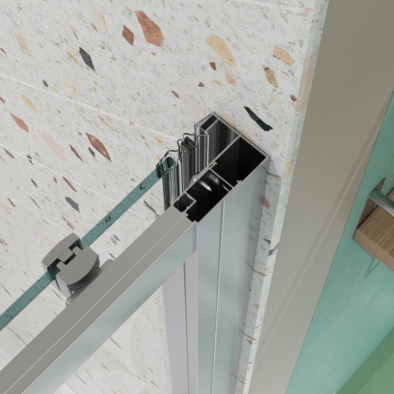 Framed Single Sliding Shower Door with 1/4" Tempered Glass