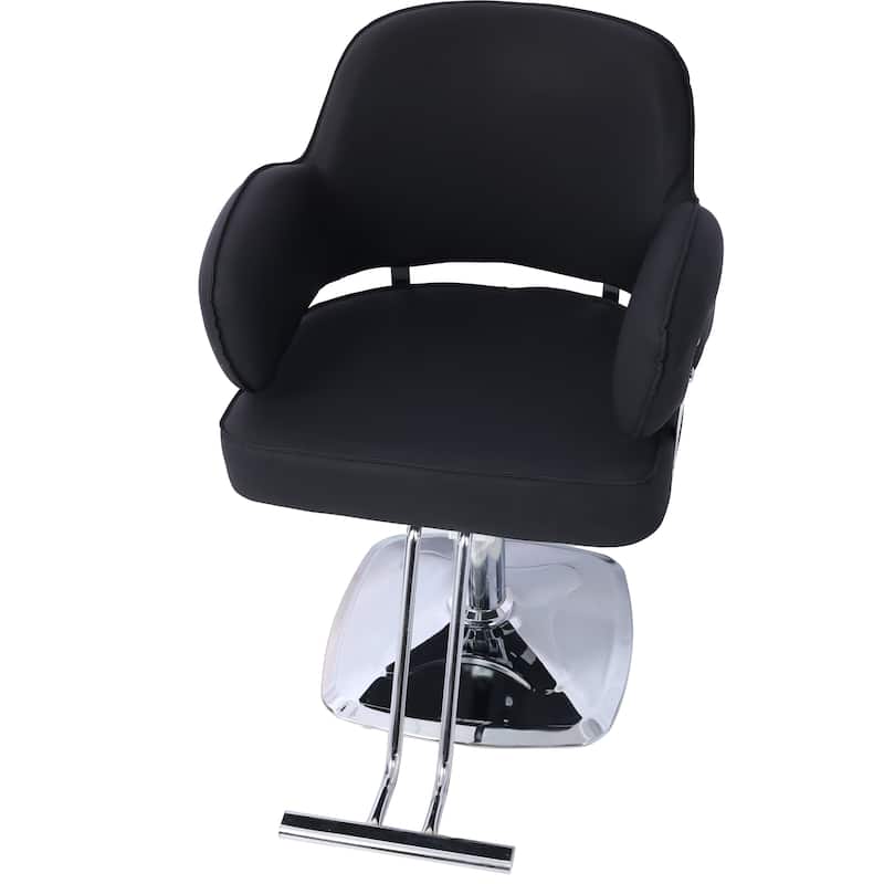 Salon Chair for Hair Wide Seat,Hydraulic Barber Chair,Stainless Steel Footrest,Beauty Spa Cosmetology Shampoo Hairdressing Eq