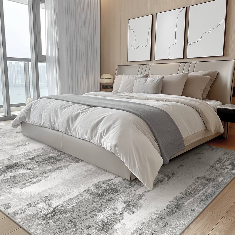 Mcow EverEase Collection Low Pile Machine Washable Non-Slip Area Rug