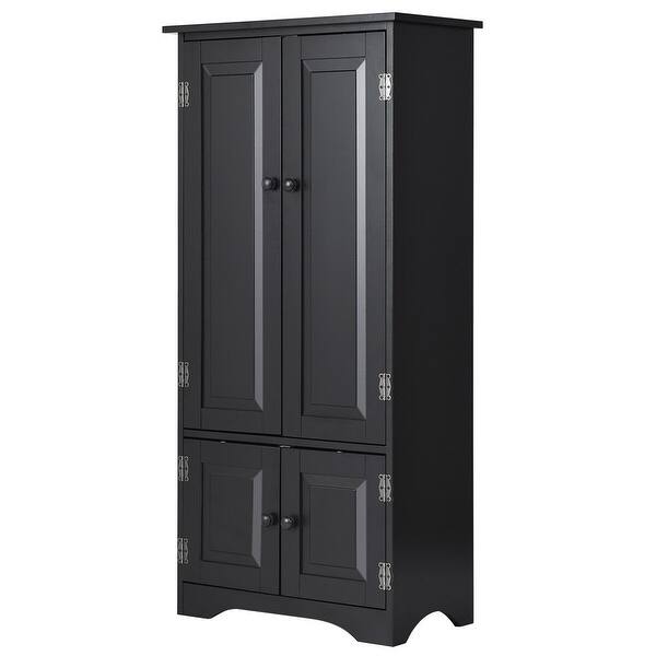Shop Costway Accent Storage Cabinet Adjustable Shelves Antique 2