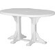 preview thumbnail 20 of 82, Poly Lumber Round Dining Table Set with Island Chairs Bar Height - White