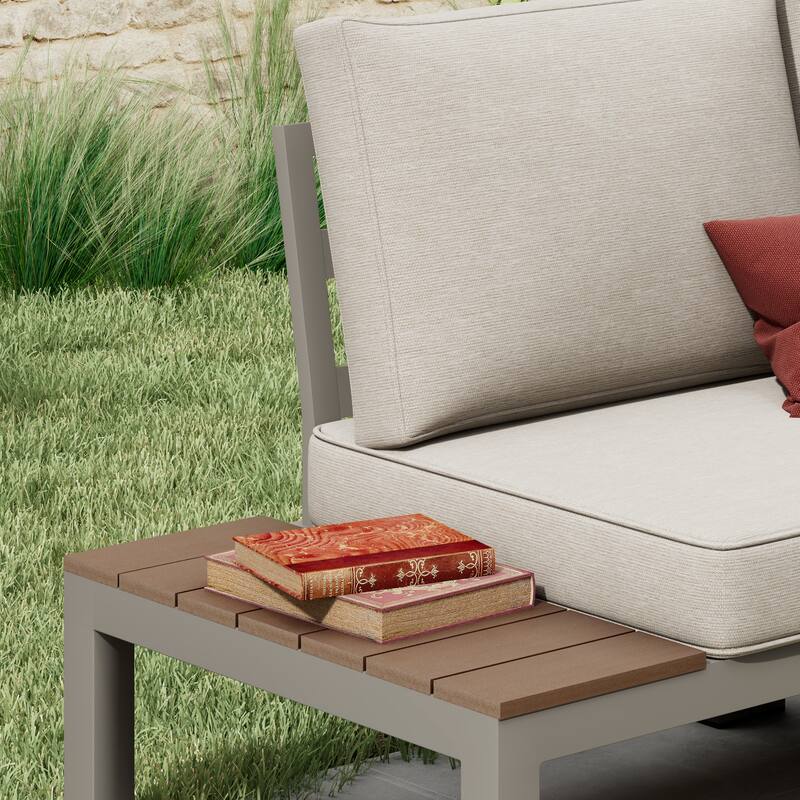 Corvus Fox Bay Aluminum Outdoor 6-piece Sectional Sofa Set