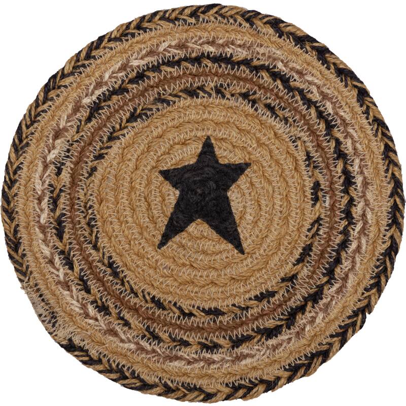 Kettle Grove Jute Trivet Stencil Star 8 - Trivet 8