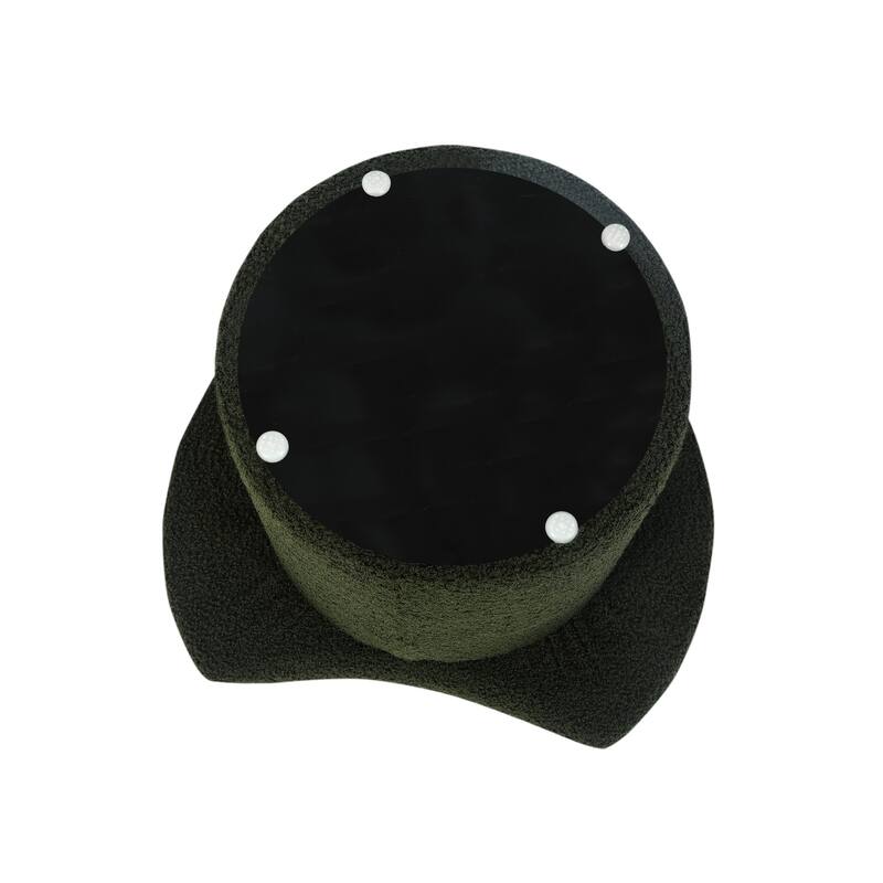 Adeco Boucle Ottoman Footrest Bench for Living Room