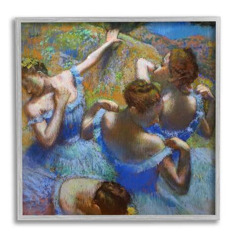 Stupell Industries Ballet Dancers Blue Green Classic Degas Framed Wall Art