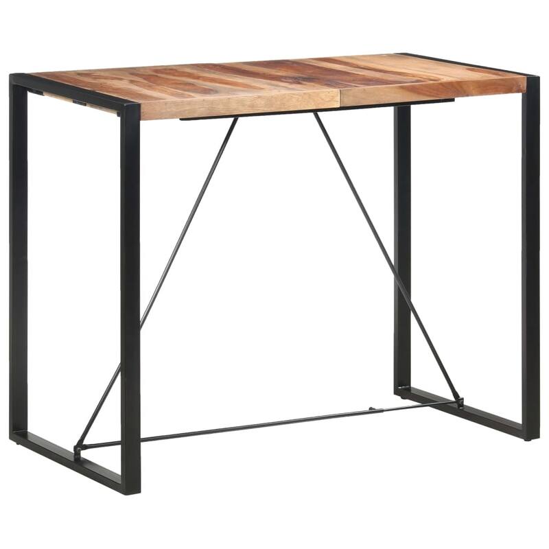 vidaXL Bar Table 55.1"x27.6"x43.3" Solid Sheesham Wood