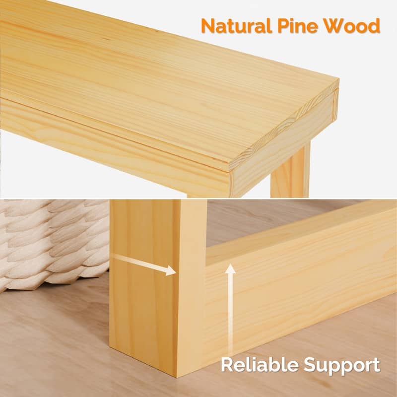 Modern Console Table Solid Wood for Entryway or Hallway Decor