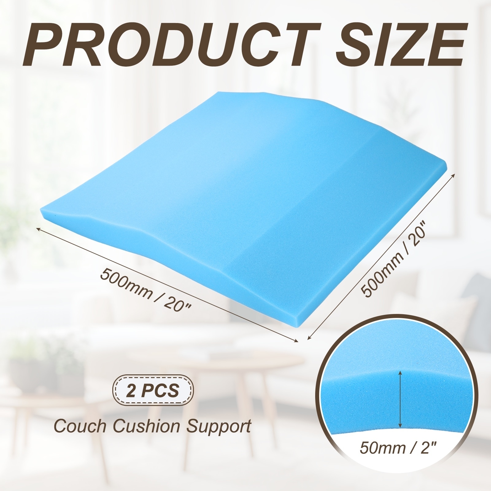 Couch Cushion Support, Trapezoid Sofa Support Board for Sagging Cushion Seats, Foam Furniture Seat Sagging Replacement