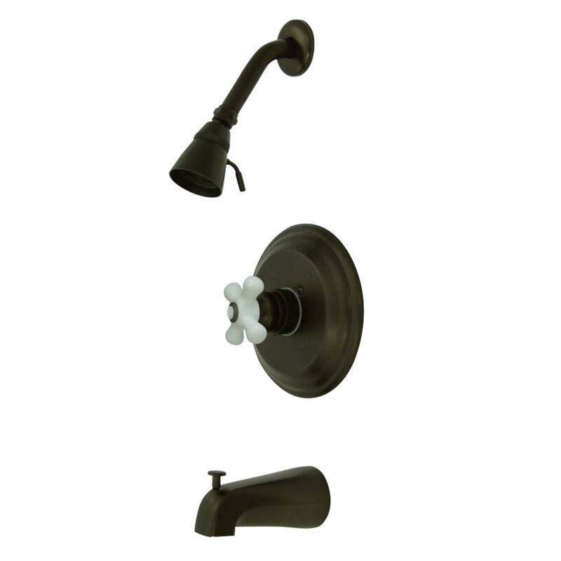 Kingston Brass Restoration Tub and Shower Trim Package with 1.8 GPM - Oil Rubbed Bronze