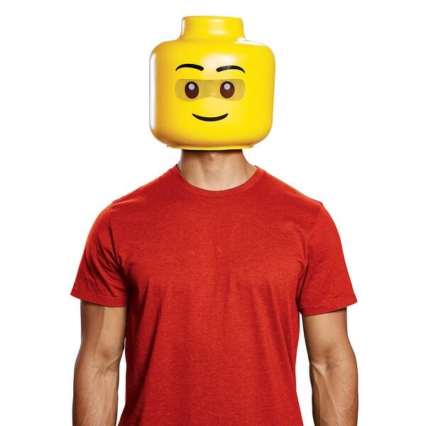 Shop Adult Lego Guy Full Head Mask Standard One Size Overstock 23032969