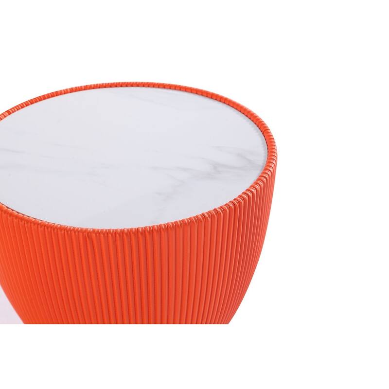 Manhattan Comfort Modern Anderson Ceramic Gold Table Set