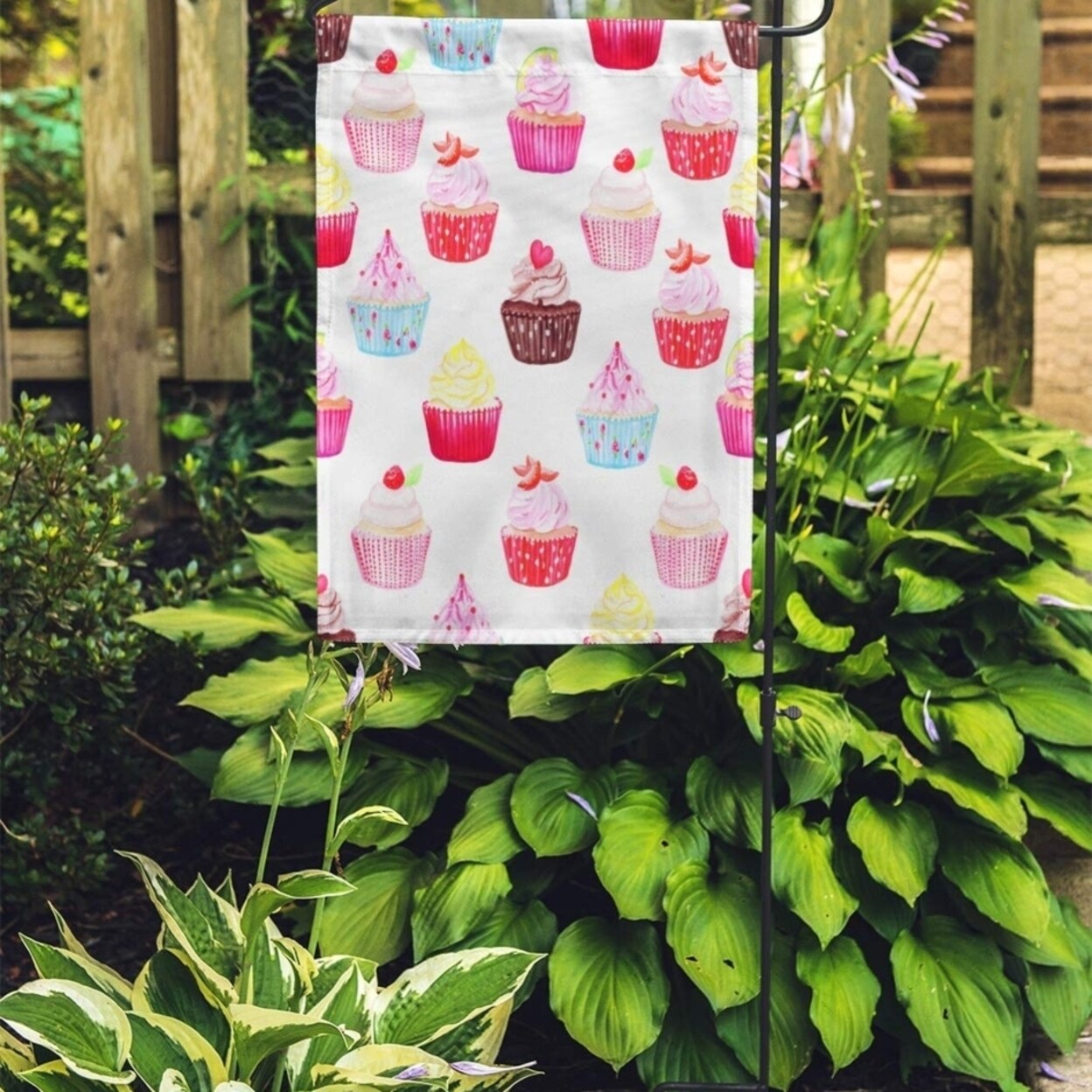 Download Colorful Girly Watercolor Cupcakes Pink Pattern Clipart Party Artistic Bakery Garden Flag Decorative Flag House Banner On Sale Overstock 31335434