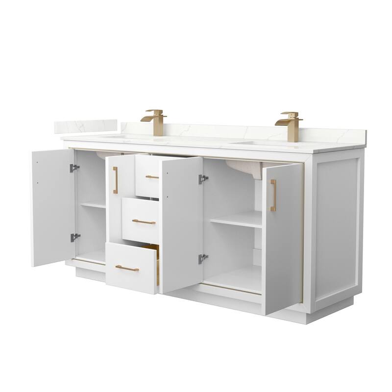 Wyndham Collection WCF111172D-QTZ-UNSMXX Icon 72" Free Standing Double