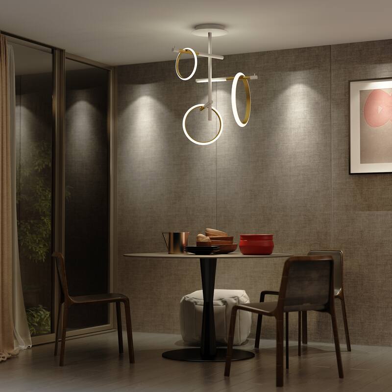 Glow's Avenue 3-Light Loop Ring Chandelier