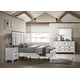 preview thumbnail 35 of 36, Roundhill Furniture Clelane Wood Bedroom Set with Bed, Dresser, Mirror, and Nightstand Antique White - Queen