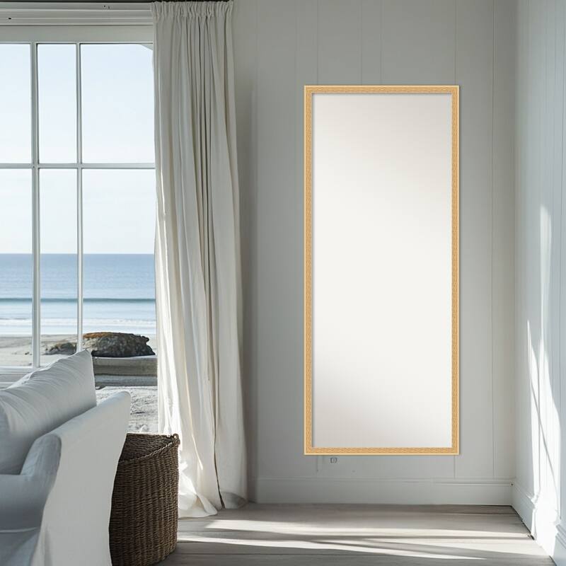 Bethany Non-Beveled Wood Framed Full-Length Floor Leaner Mirror