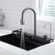 preview thumbnail 31 of 39, Lefton 304 Stainless Steel Waterfall Kitchen Sink Set with Pull-down Faucet KS2206 (Series)