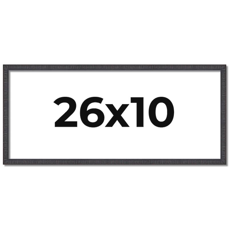 26x10 Frame Brown Solid Wood Picture Frame - Complete Modern Photo