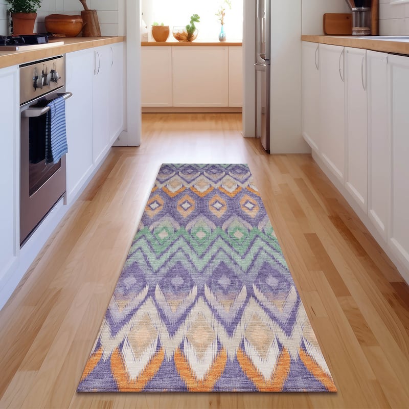 Premium Washable Super Soft Boho Womba Mayfield Rug - Purple - 2' 3" x 7' 6" - Runner