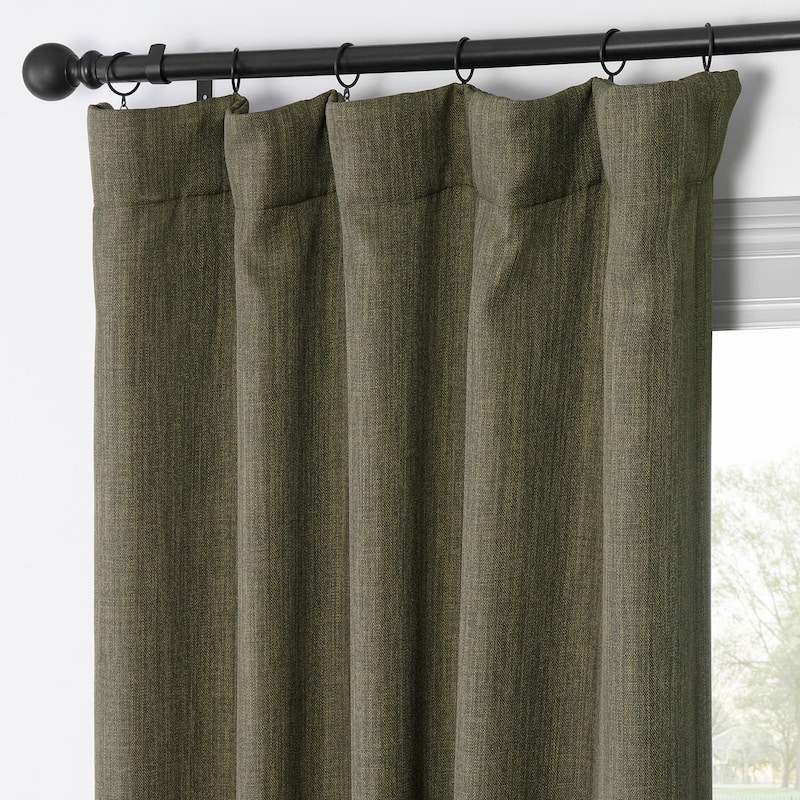 Exclusive Fabrics Faux Linen Room Darkening Curtain (1 Panel)